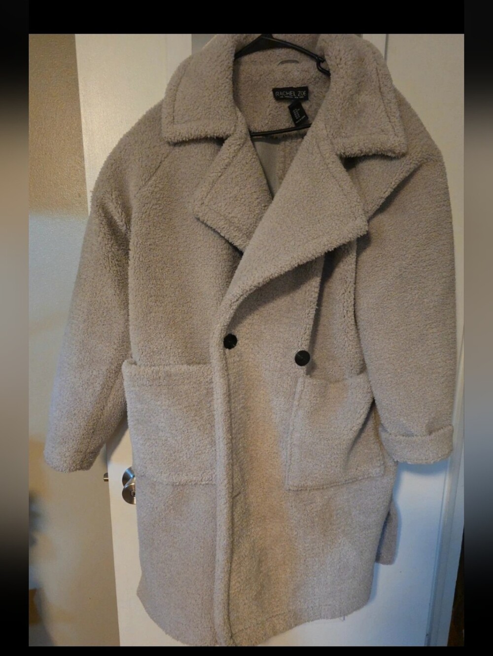 Rachel Zoe Cream Teddy Sherpa Jacket